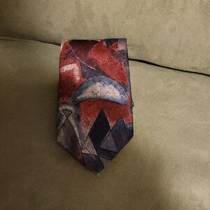 Pierre Cardin Artistic Red and Blue Tie